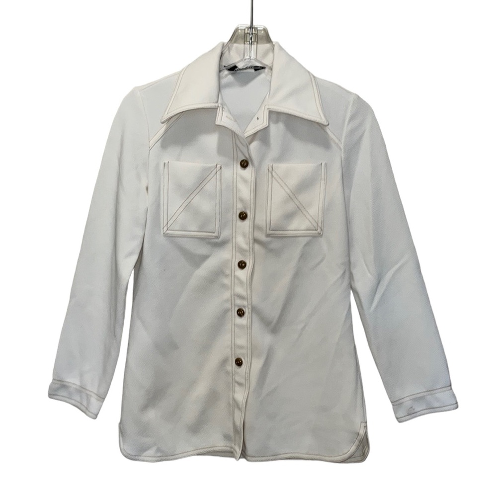 Vintage 70s JACK WINTER ReTrO Wide Collar Blouse/Top